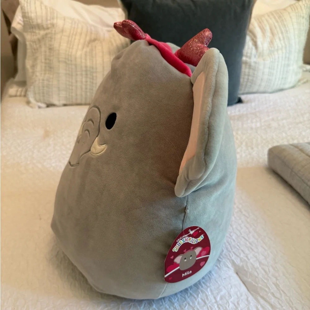 Mila the Elephant Squishmallow – 14” Valentine’s Day Edition (S14 #17-8) - Picture 4 of 9